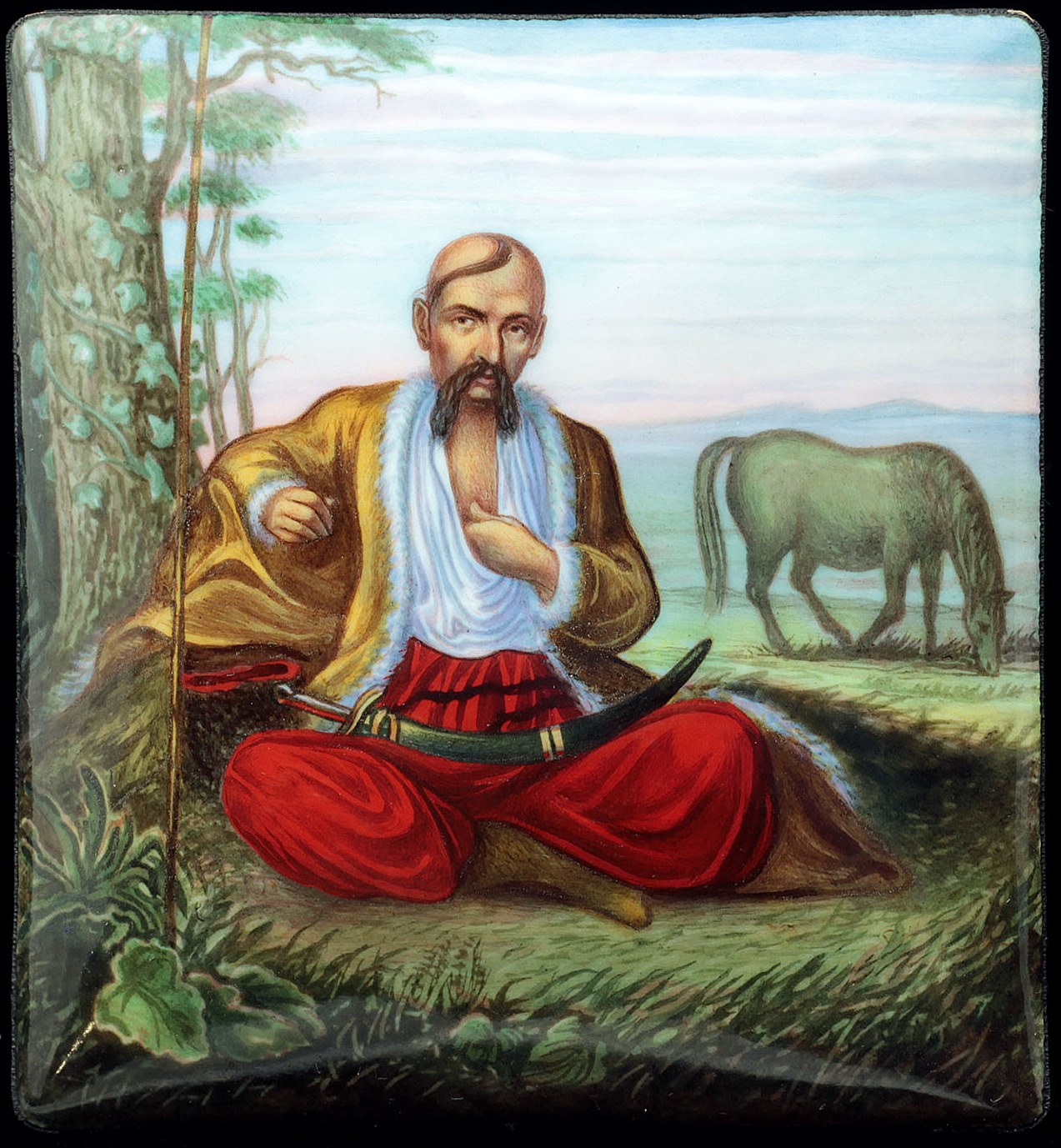 'Zaporizhzhia Cossack' after uknown painter from 19th century